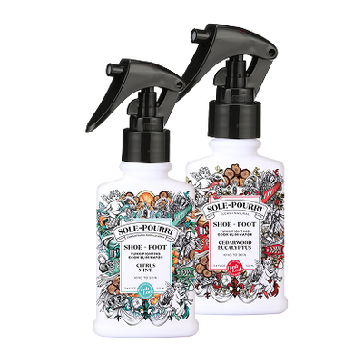 Sole~Pourri Citrus Mint and Cedarwood Eucalyptus spray bottles.