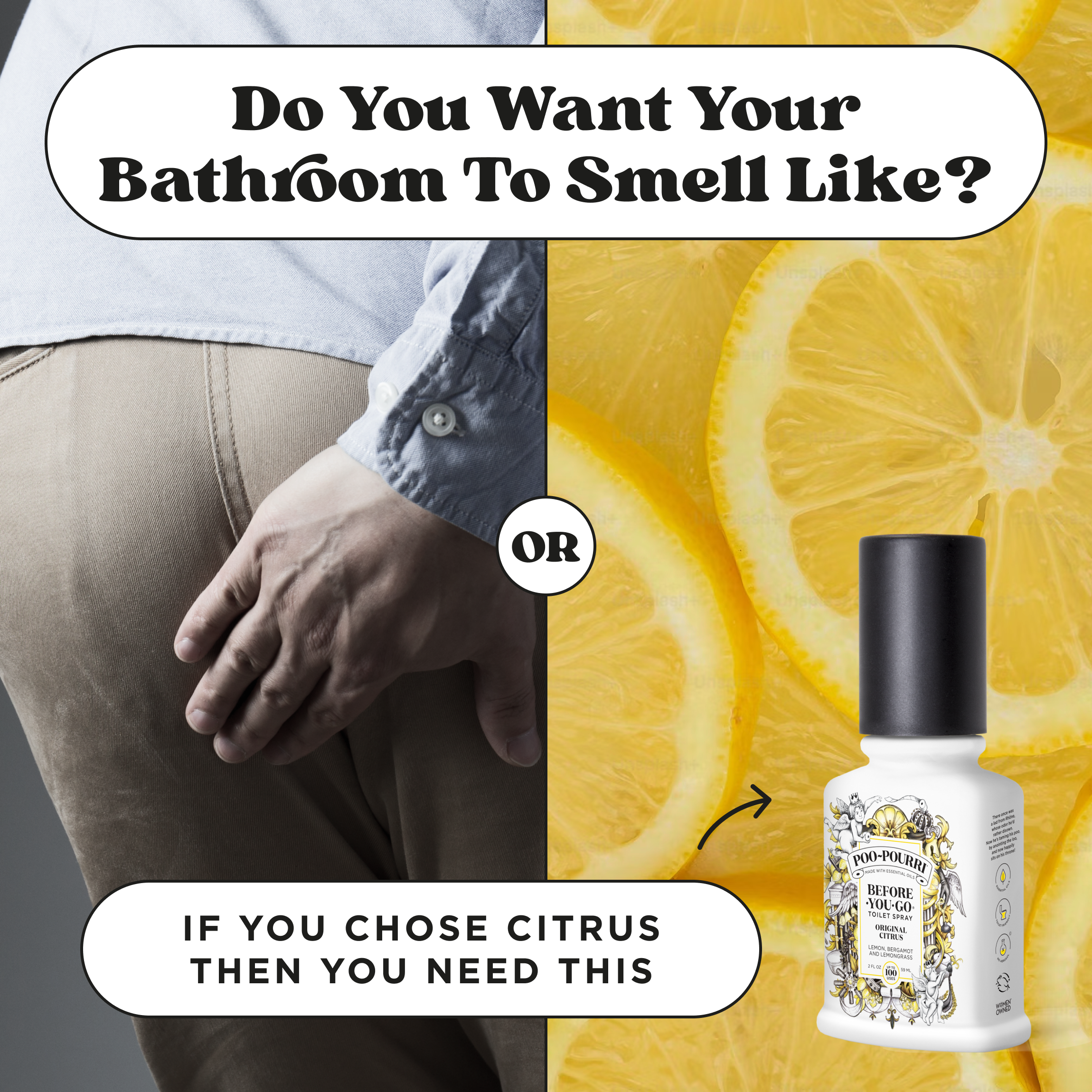 Do you want your bathroom to smell like poop or citrus? If you chose citrus then you need this Poo~Pourri before you go toilet spray original citrus.