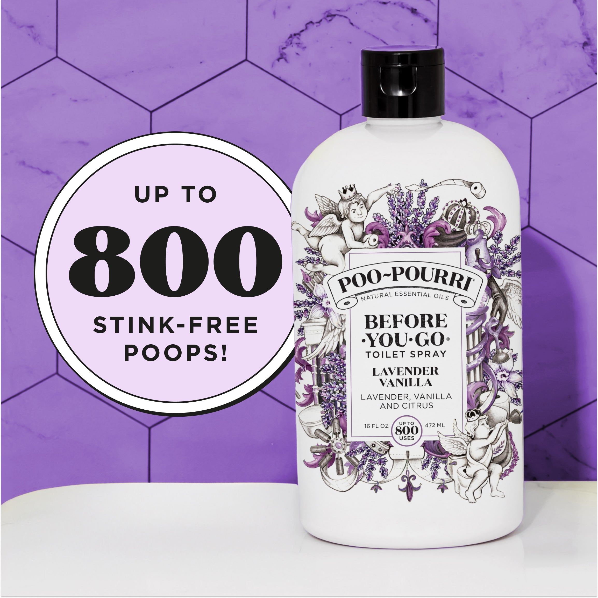 Up to 800 stink-free poops!