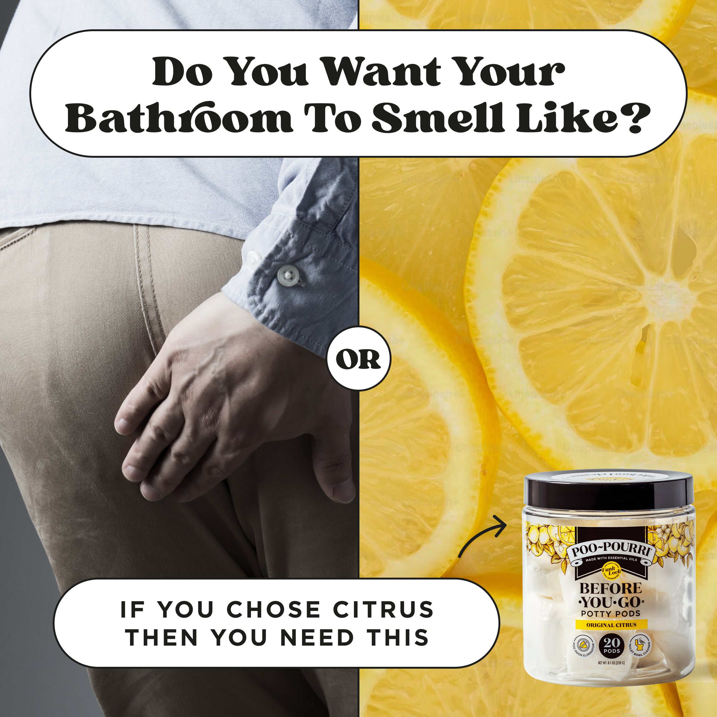 Do you want your bathroom to smell like poop or citrus? If you chose citrus then you need this Poo~Pourri before you go potty pods original citrus.