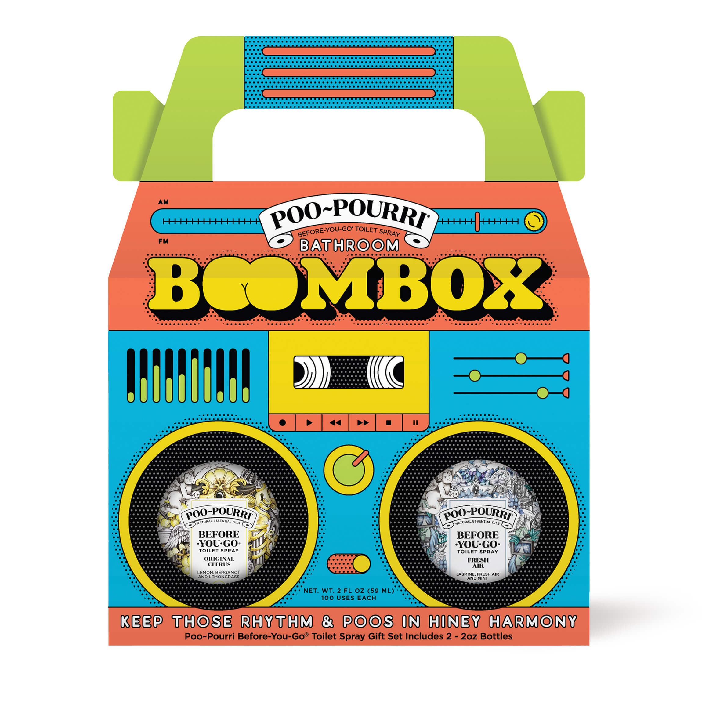 Bathroom Boombox Set: Poo~Pourri Toilet Spray Gift Set