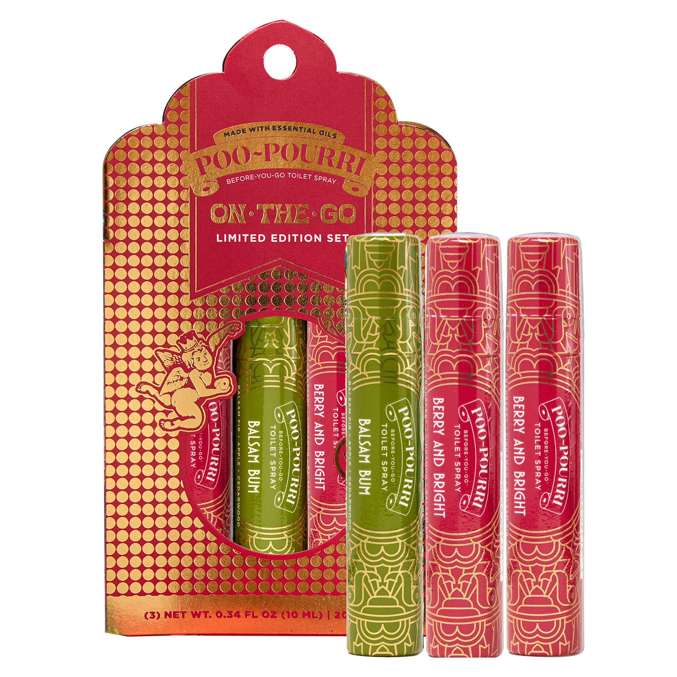 Poo~Pourri Holiday On-the-Go Set: Festive Gift Toilet Sprays