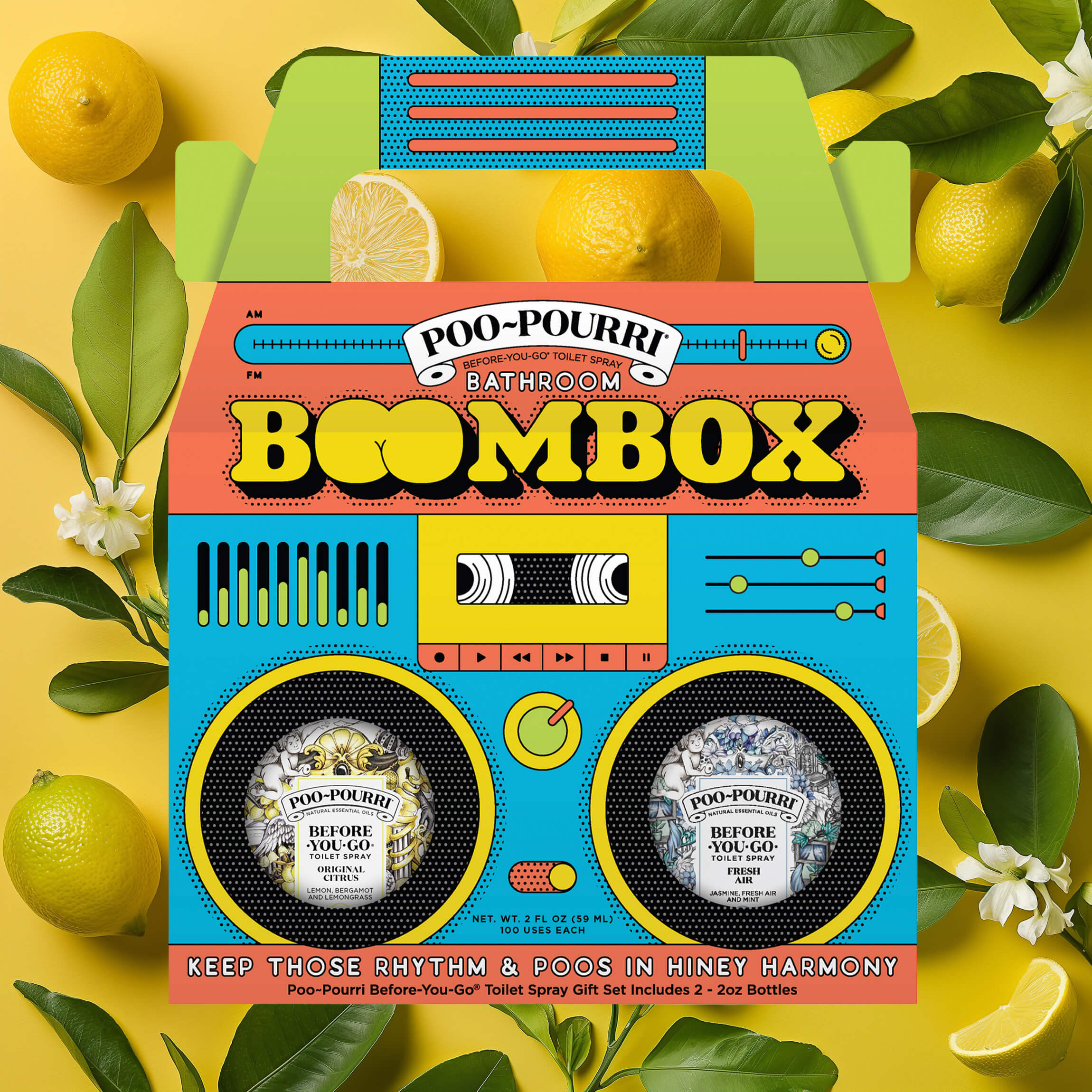 Bathroom Boombox Set: Poo~Pourri Toilet Spray Gift Set