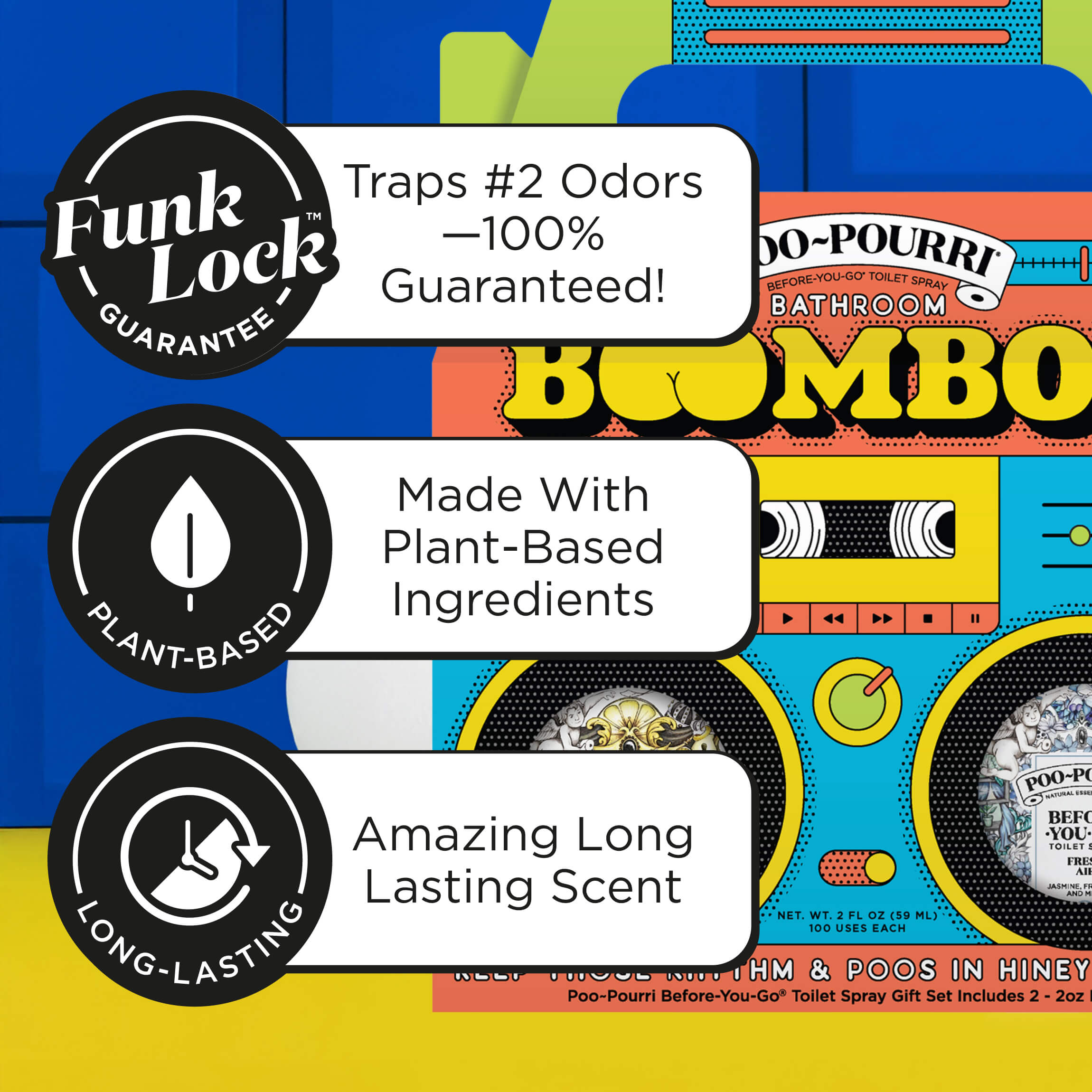 Bathroom Boombox Set: Poo~Pourri Toilet Spray Gift Set