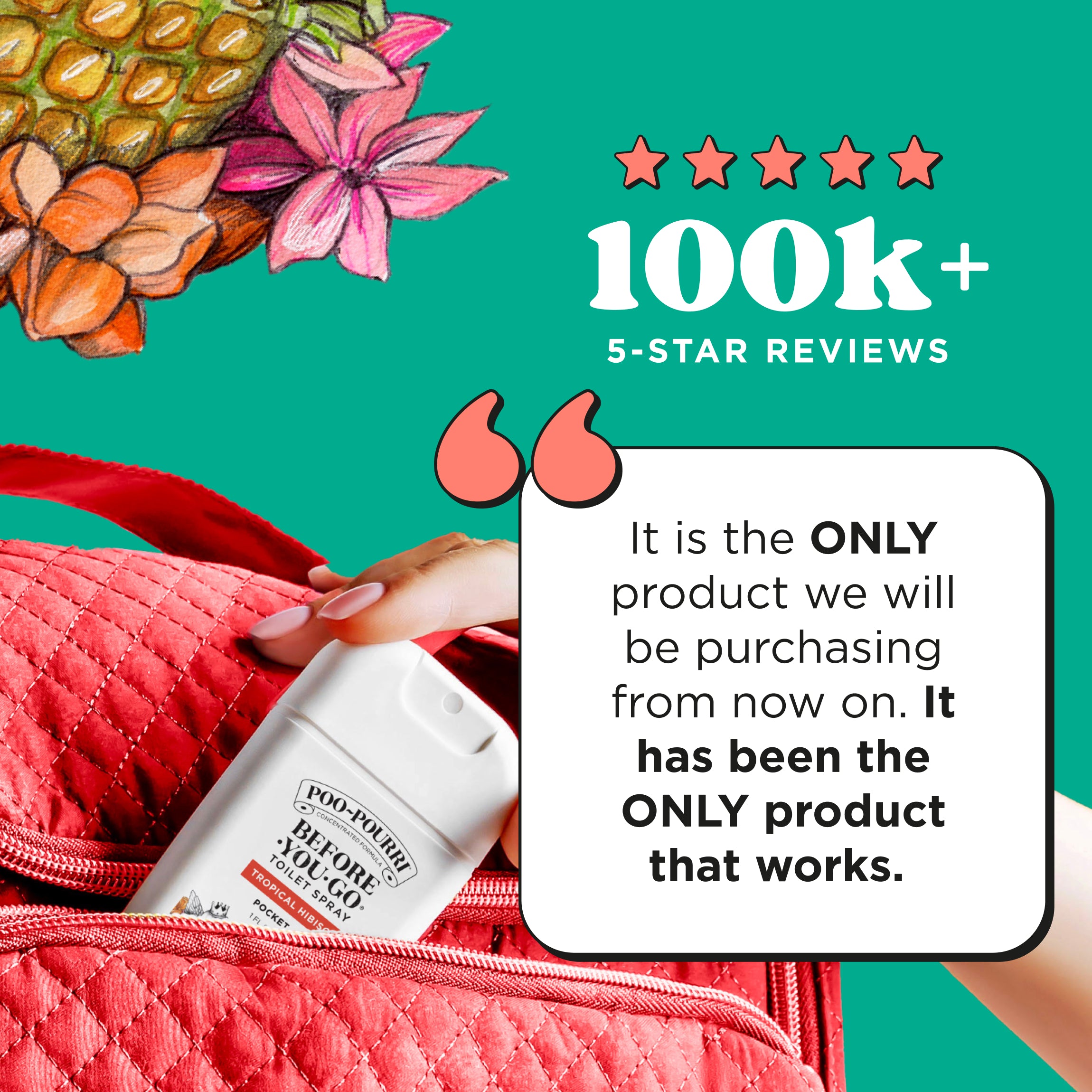 Tropical Hibiscus Pocket Sprayer - Poo~Pourri Toilet Spray