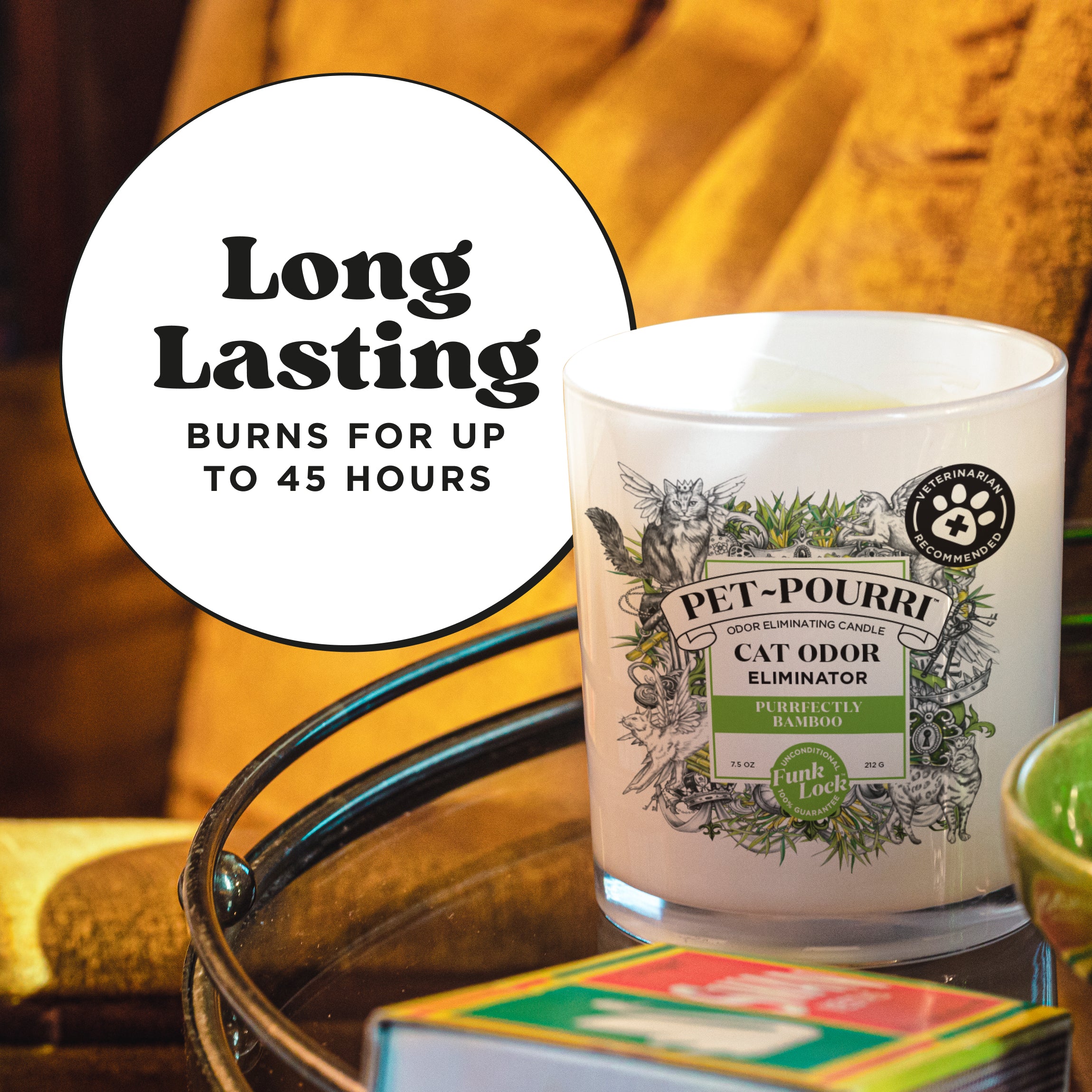 Long lasting, burns for up to 45 hours.