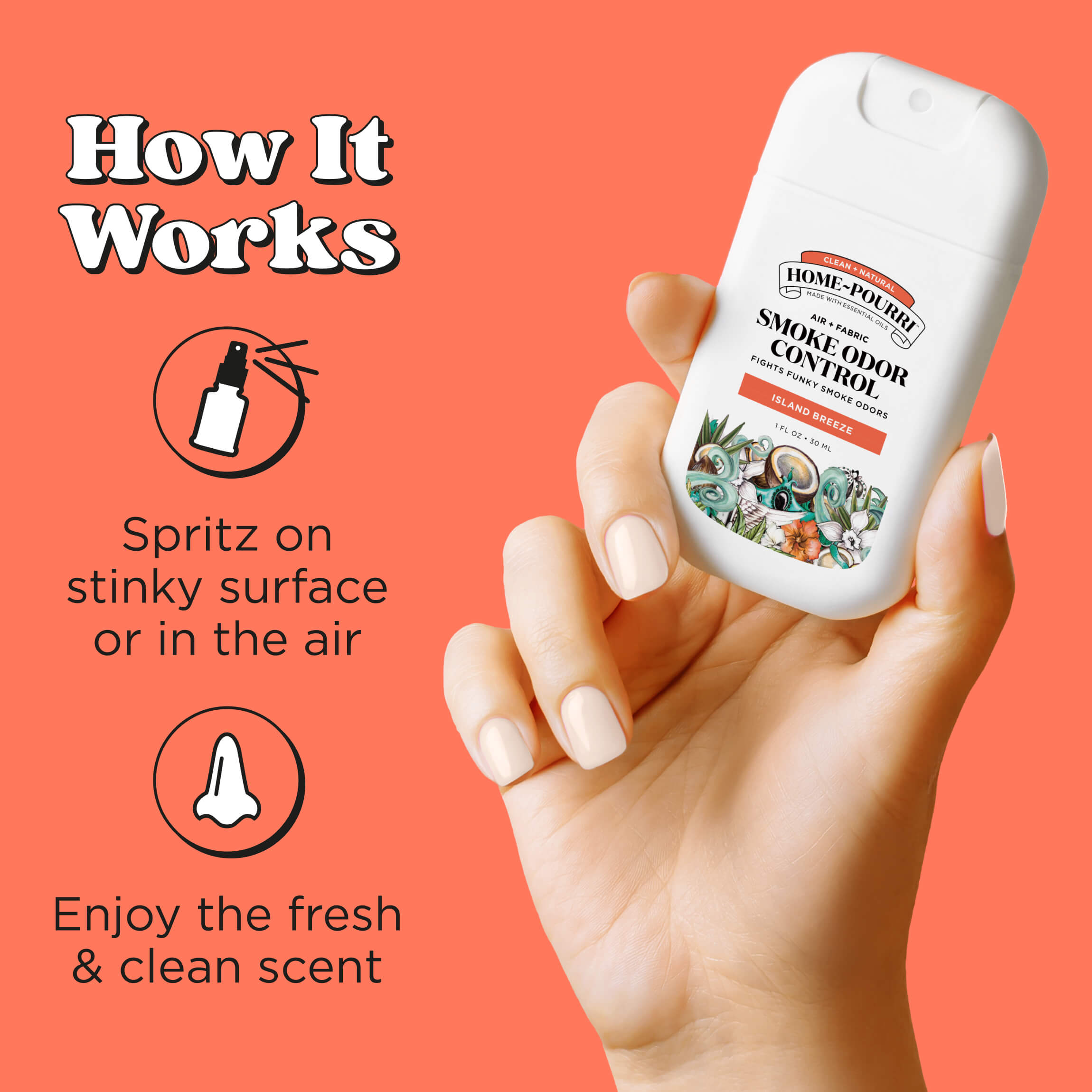Smoke Odor Control Island Breeze Pocket Sprayer