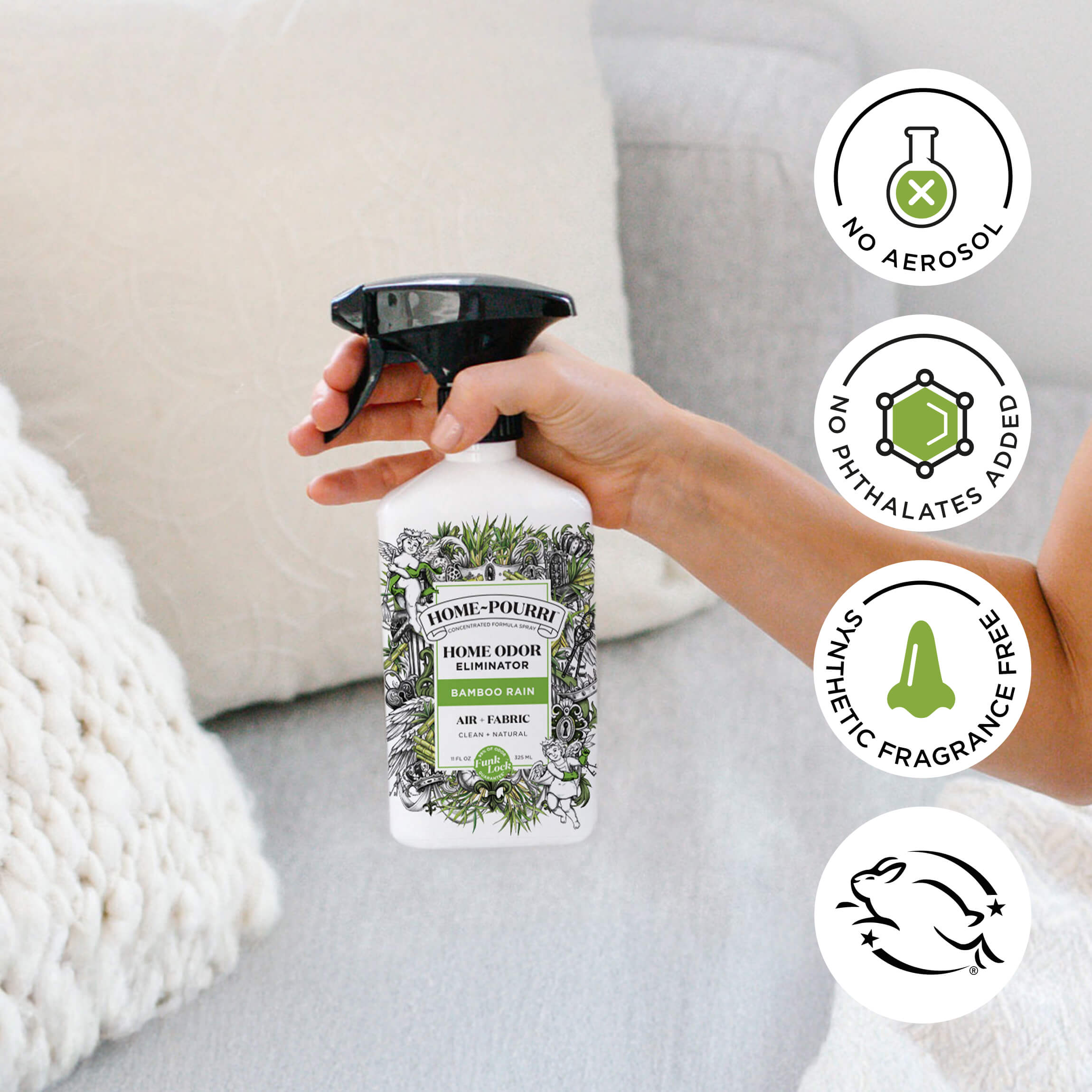 Bamboo Rain: Pourri's Fresh Home & Fabric Spray