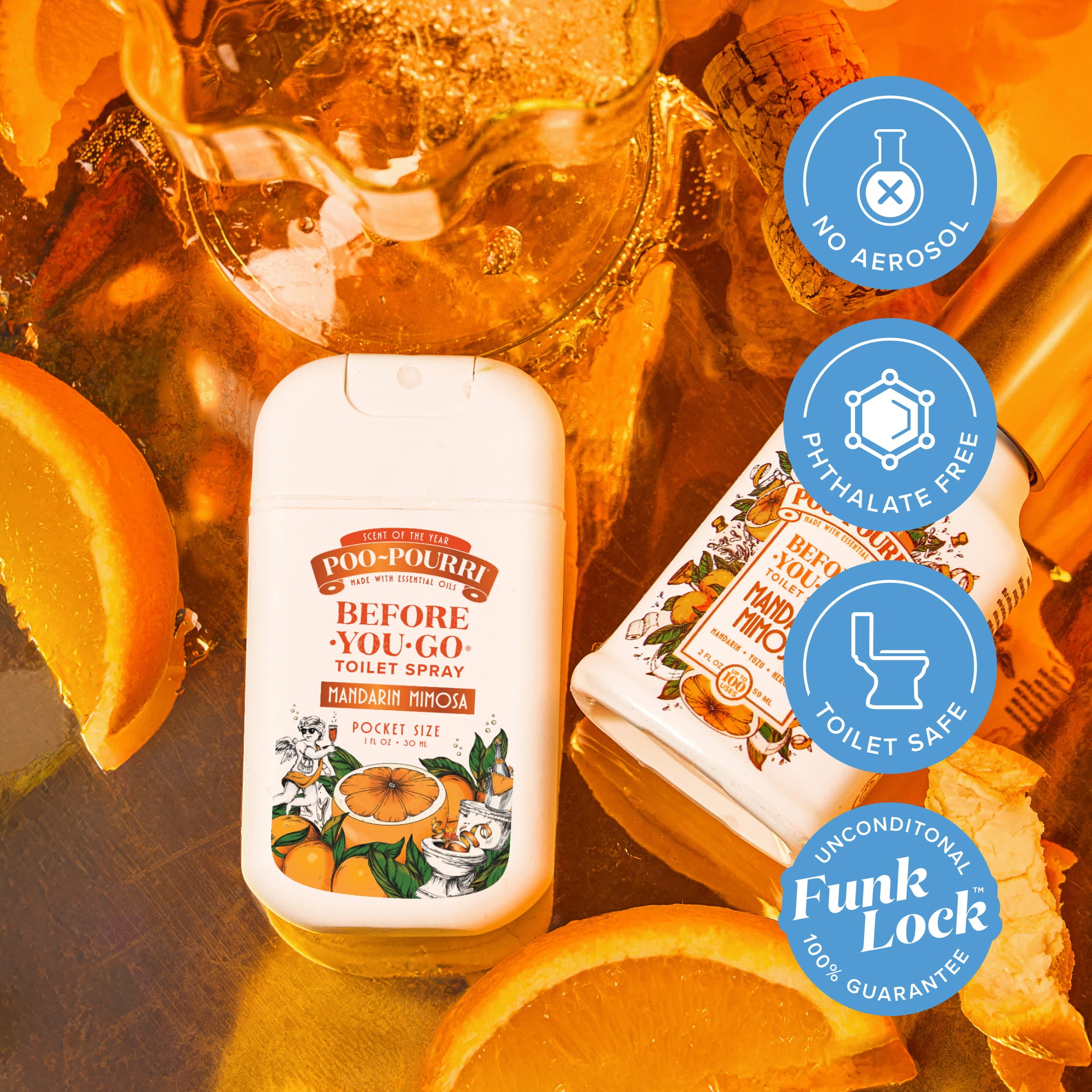 Mandarin Mimosa Pocket Spray: Poo~Pourri Toilet Spray