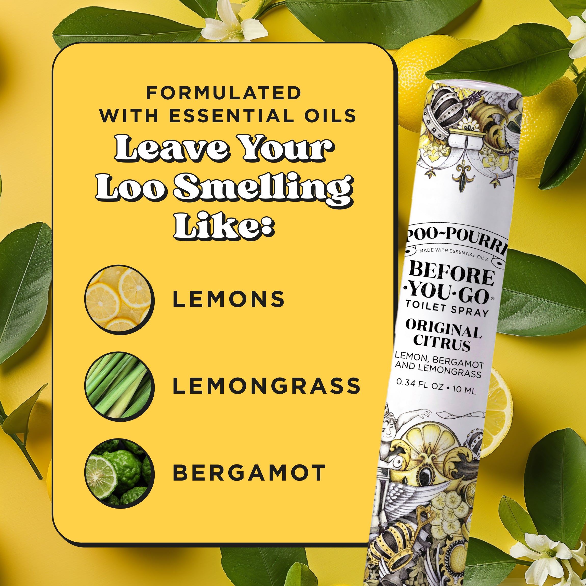 Original Citrus 10ml: Travel Sized Poo~Pourri Bathroom Spray