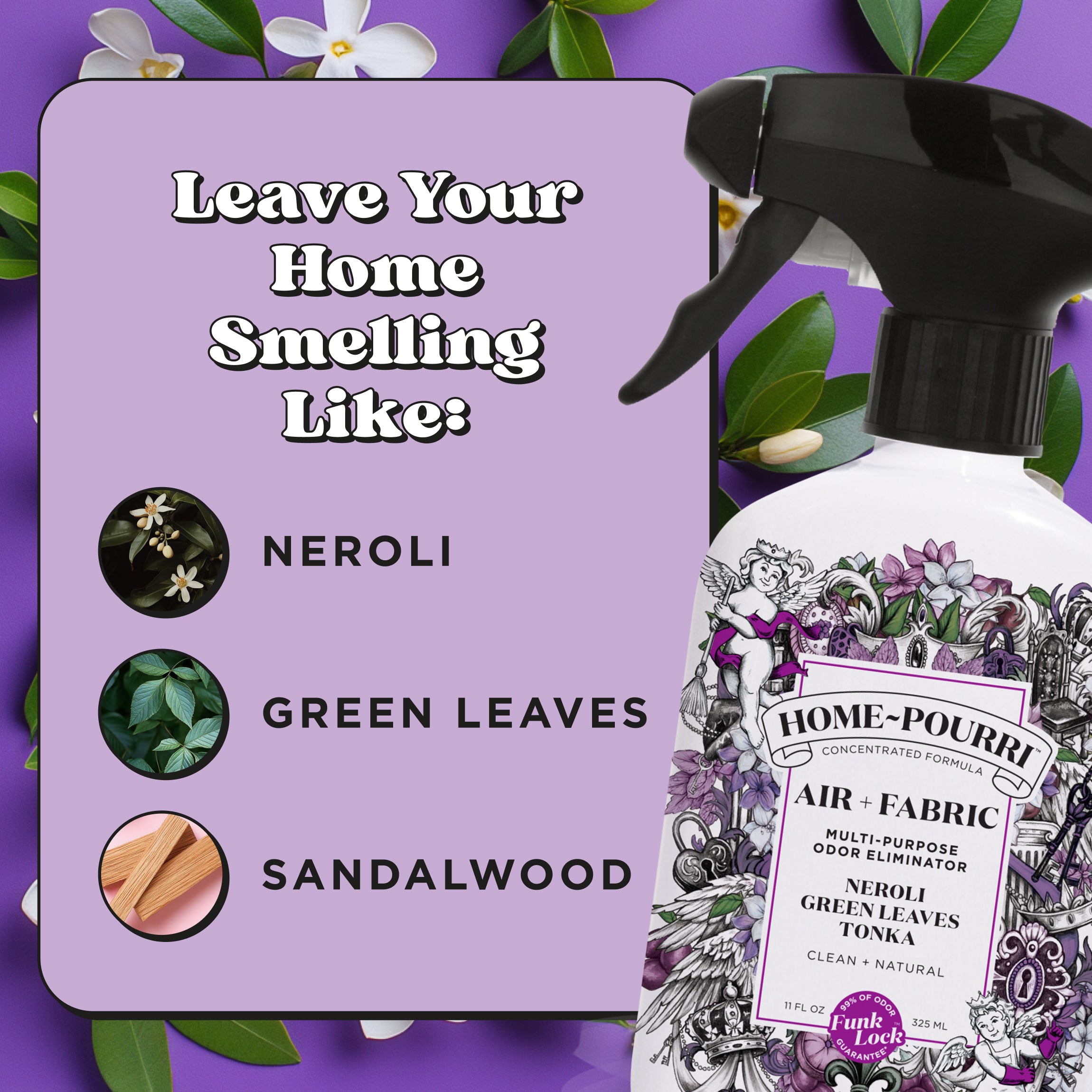 Pourri: Neroli Green Leaves Tonka Air & Fabric Spray