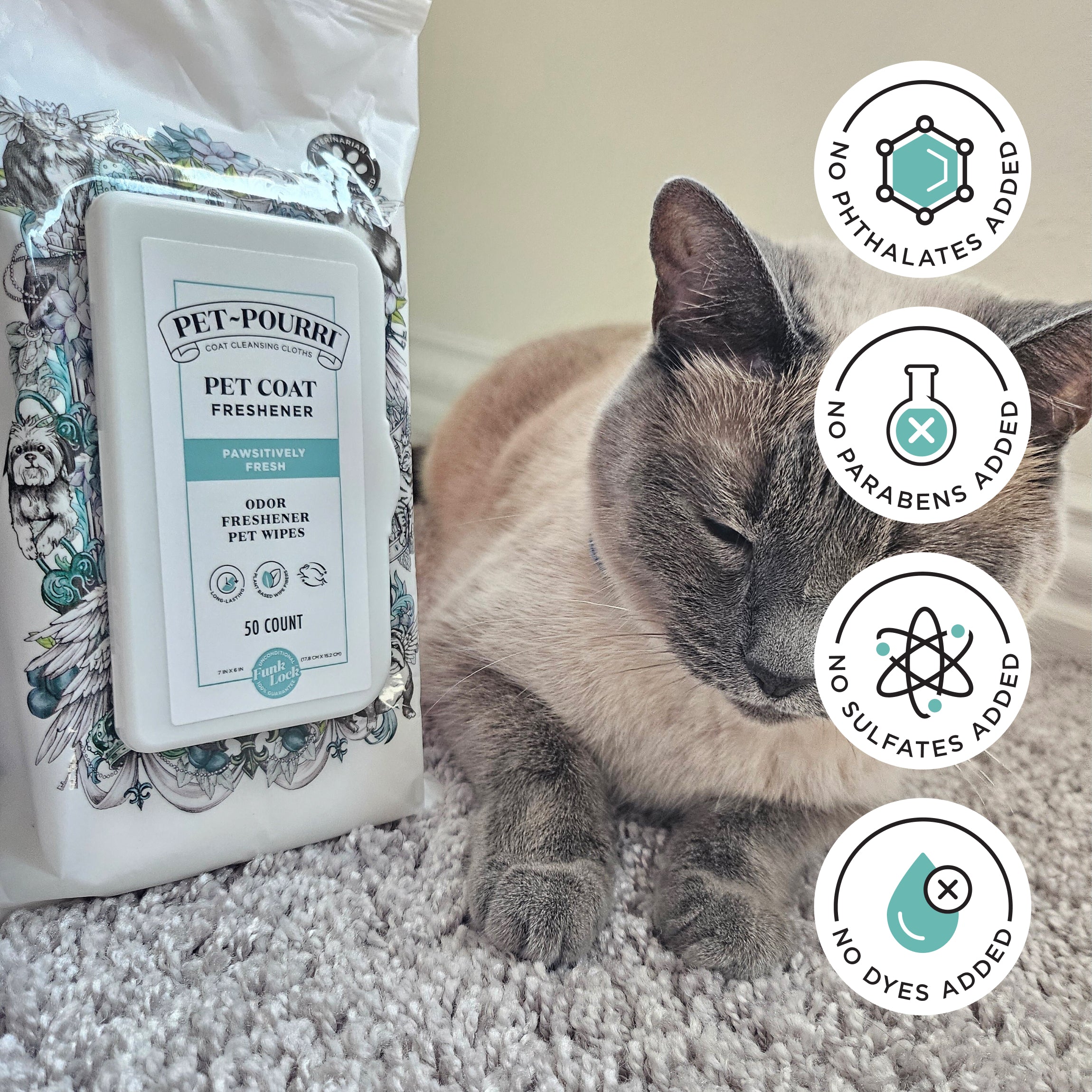 No phthalates added, no parabens added, no sulfates added, no dyes added.
