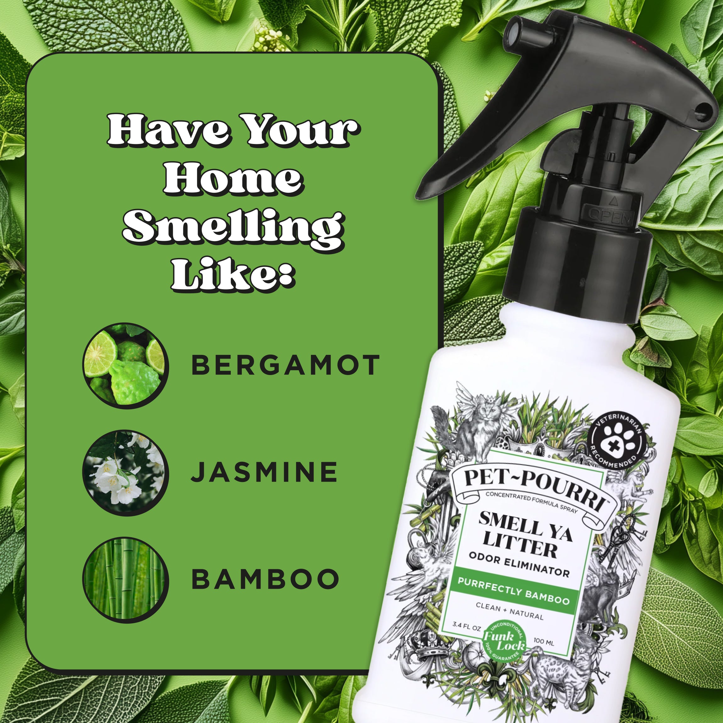 Have your home smelling like: Bergamot, jasmine, bamboo.