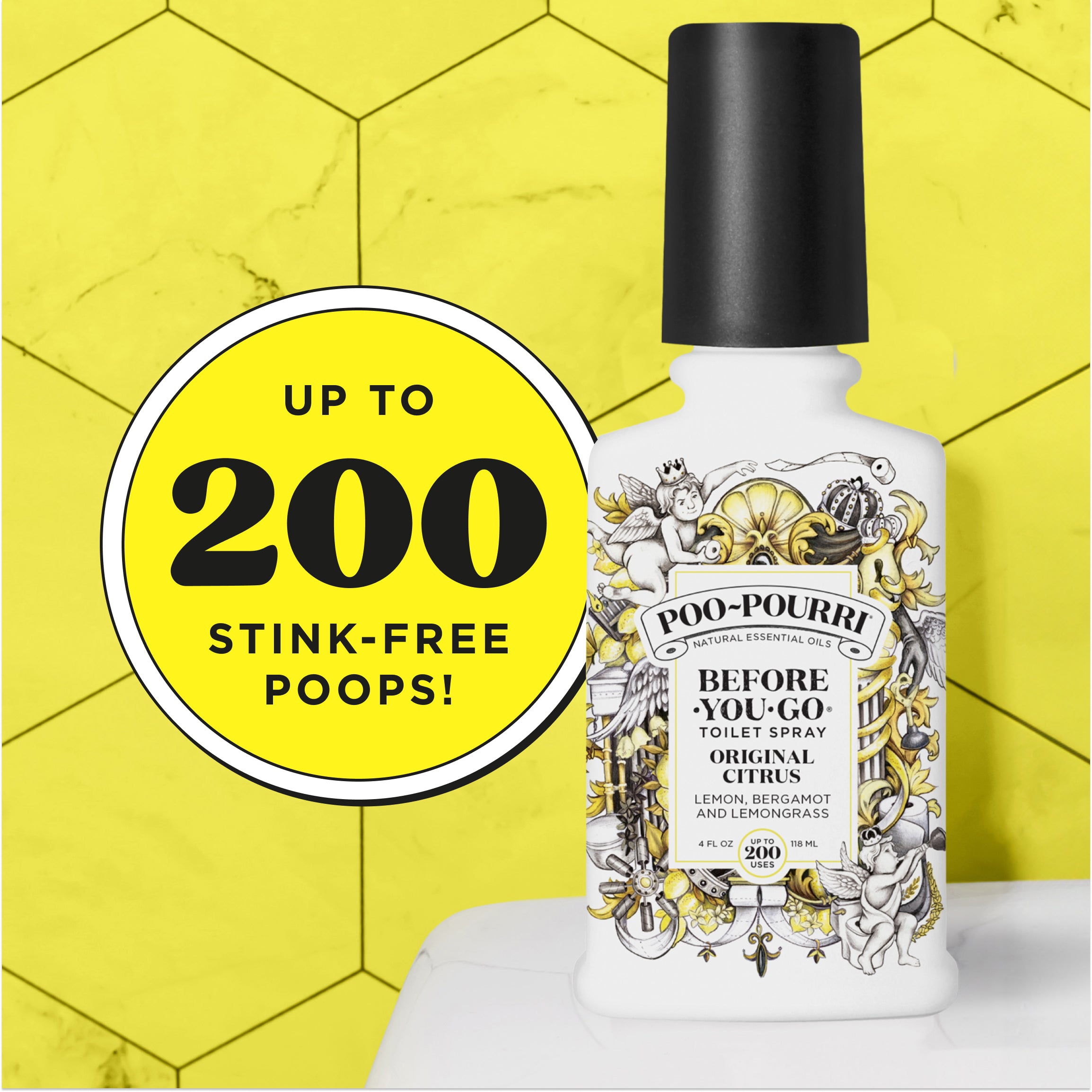 Up to 200 stink-free poops!