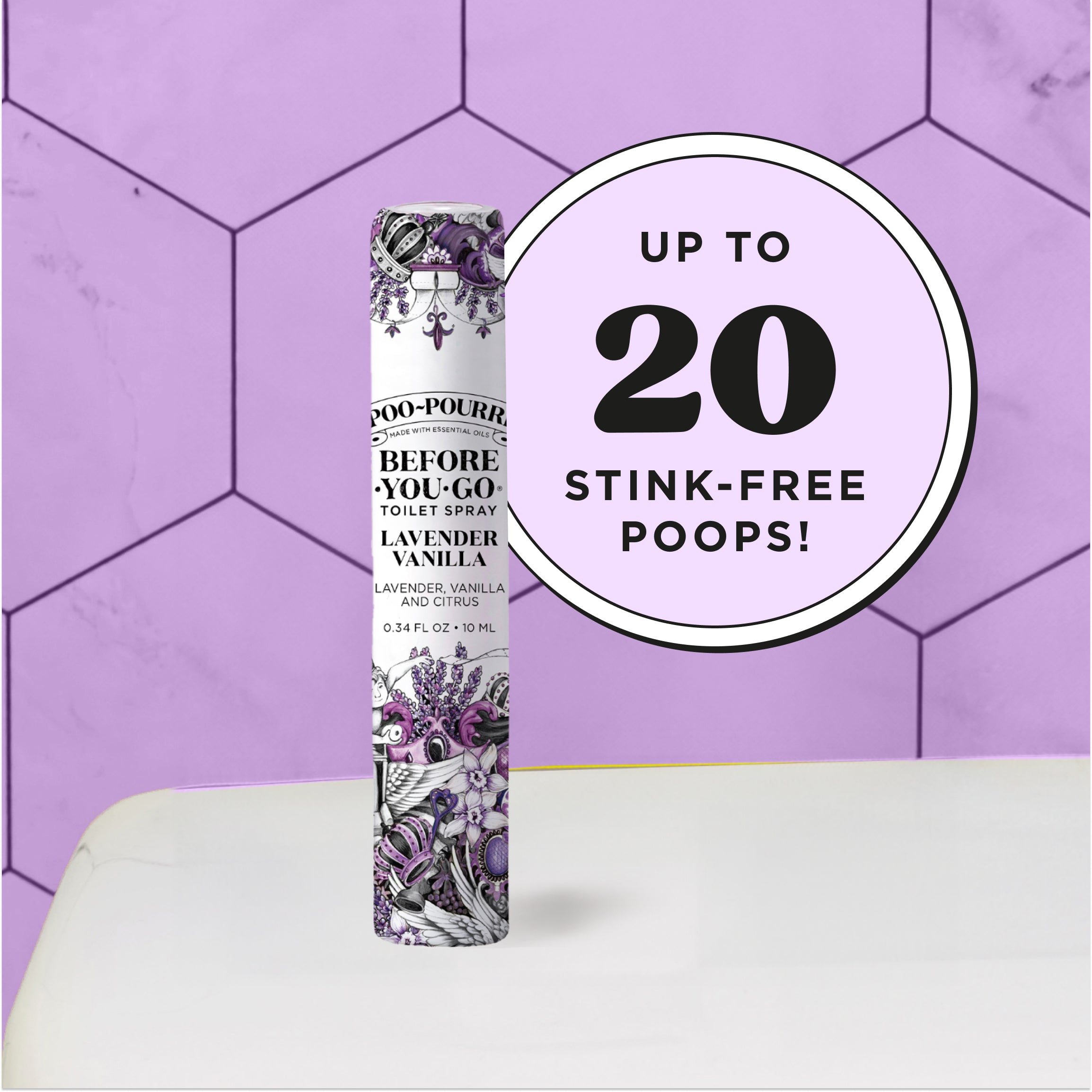 Up to 20 stink-free poops!