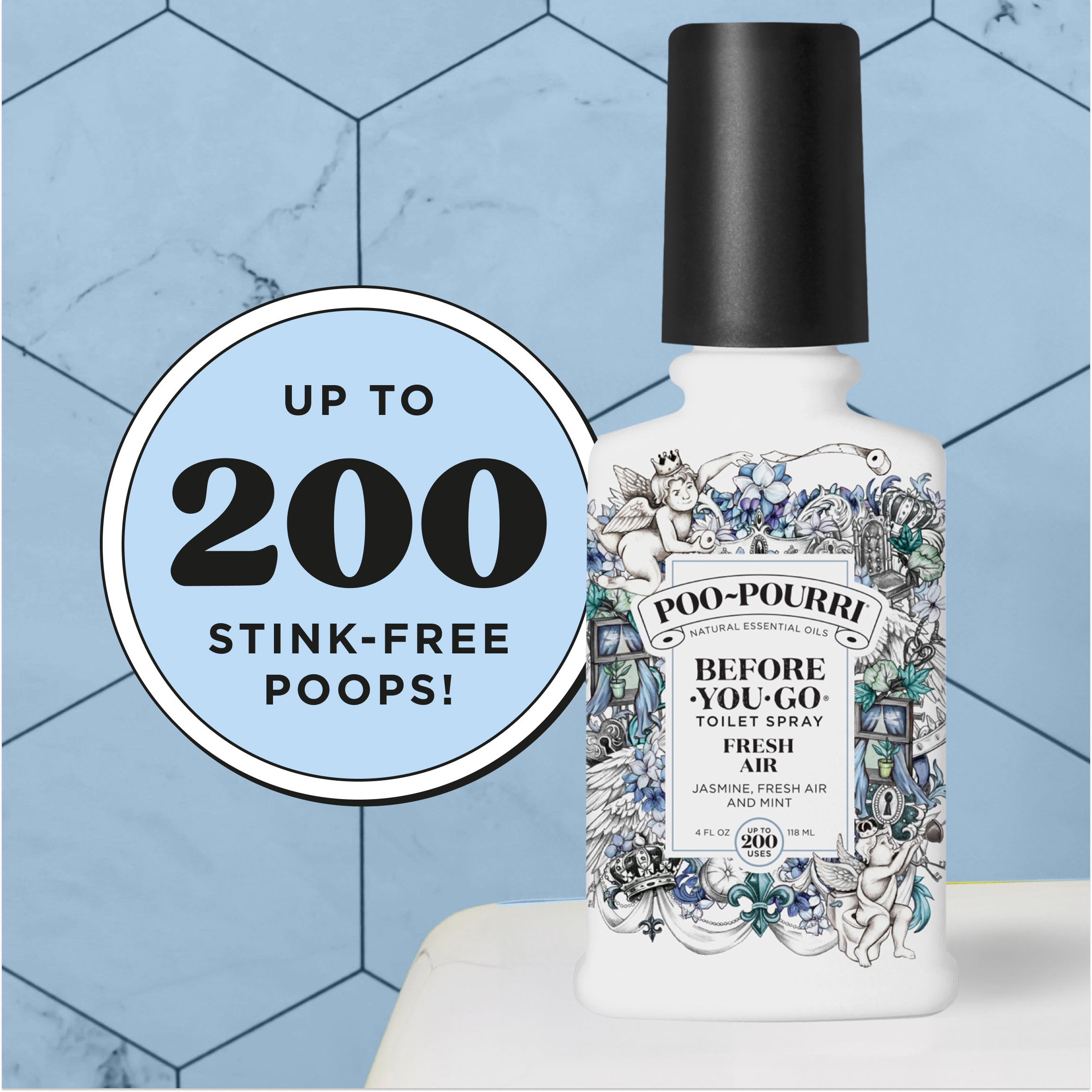 Up to 100 stink-free poops!