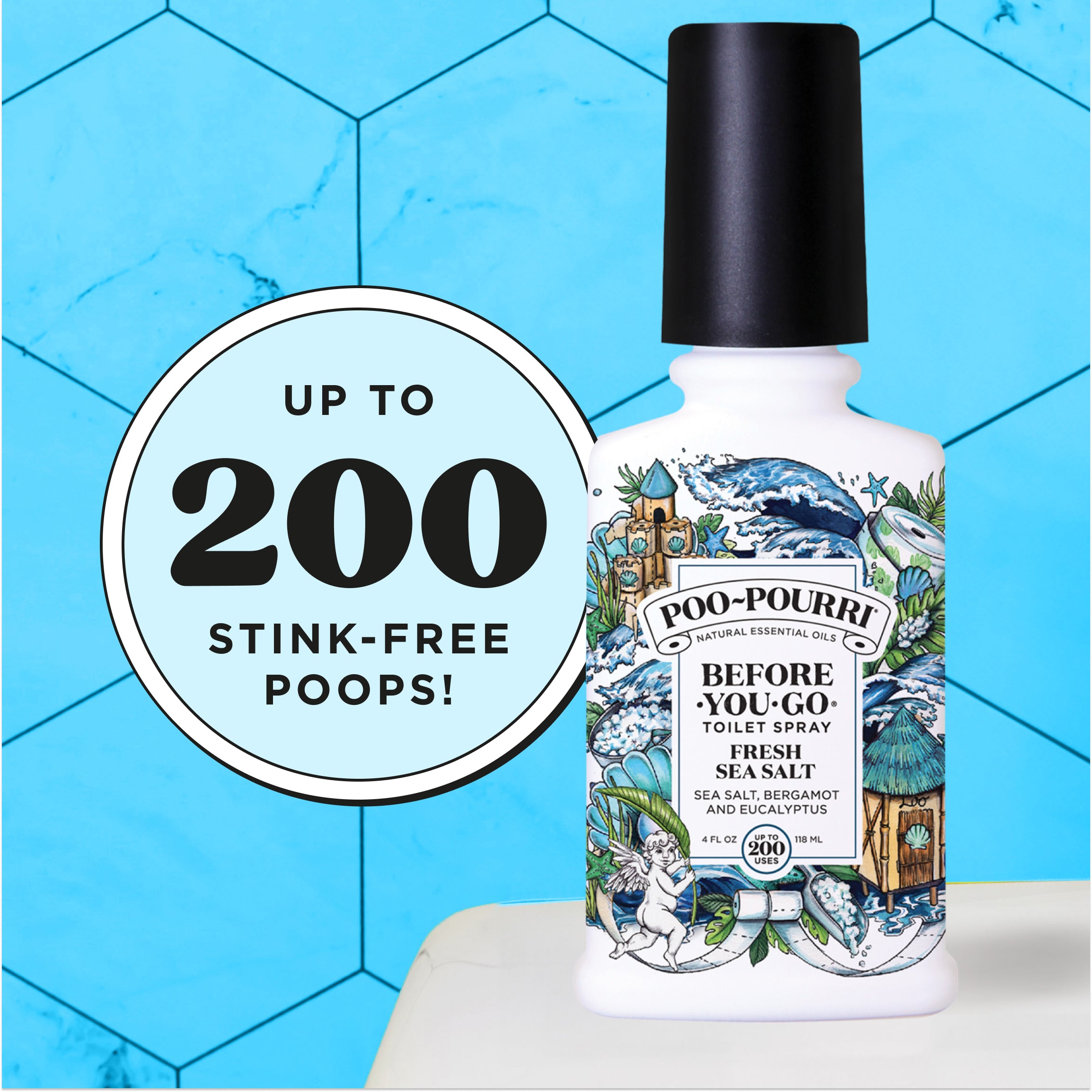 Up to 200 stink-free poops!