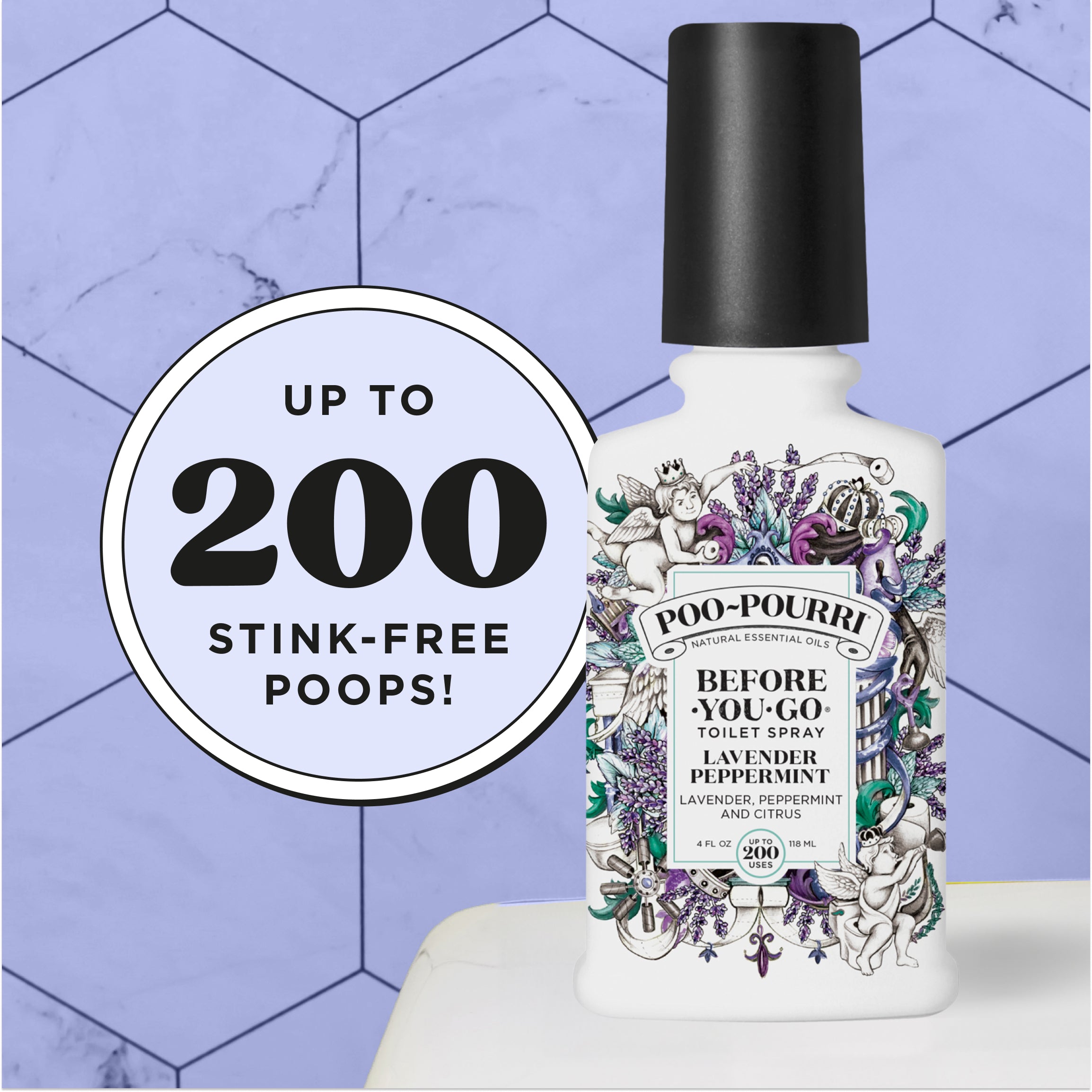 Up to 200 stink-free poops!