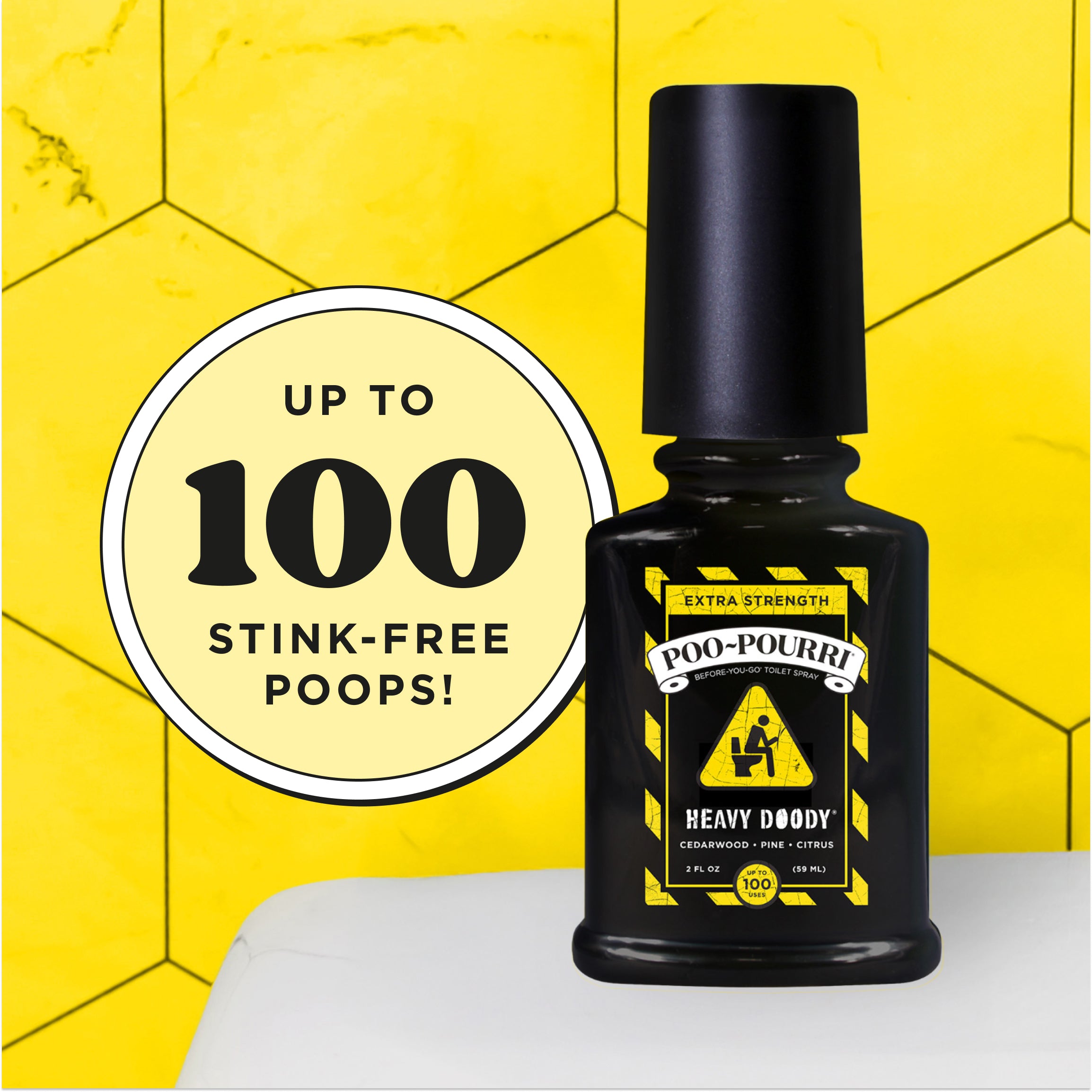 Up to 100 stink-free poops!