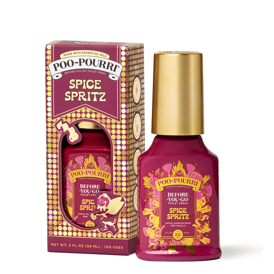 Poo-Pourri Spice Spritz bottle and packaging