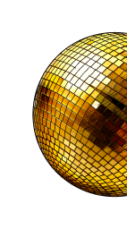 Gold disco ball