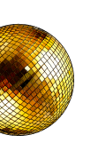 Illustration of gold disco ball