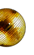 Illustration of gold disco ball